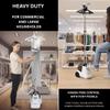 SALAV Heavy Duty Commercial Full-Size Garment Steamer with Foot Pedals and Extra Large 3L (101.5 oz) Water Tank, 1800 watts, 90+min of Continuous Steam (White) view 2