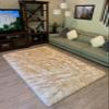 LAMBZY High Pile Super Soft Faux Sheepskin Rug (8'x11', White/Brown Tips) view 2