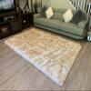 LAMBZY High Pile Super Soft Faux Sheepskin Rug (8'x11', White/Brown Tips) view 3