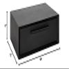 Kate and Laurel McCutcheon Floating Wood Storage Shelf, 18 x 12 x 6, Black, Decorative Transitional Floating Bedroom Nightstand with a Concealed Cubby Compartment view 3