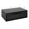 Kate and Laurel McCutcheon Floating Wood Storage Shelf, 18 x 12 x 6, Black, Decorative Transitional Floating Bedroom Nightstand with a Concealed Cubby Compartment view 4