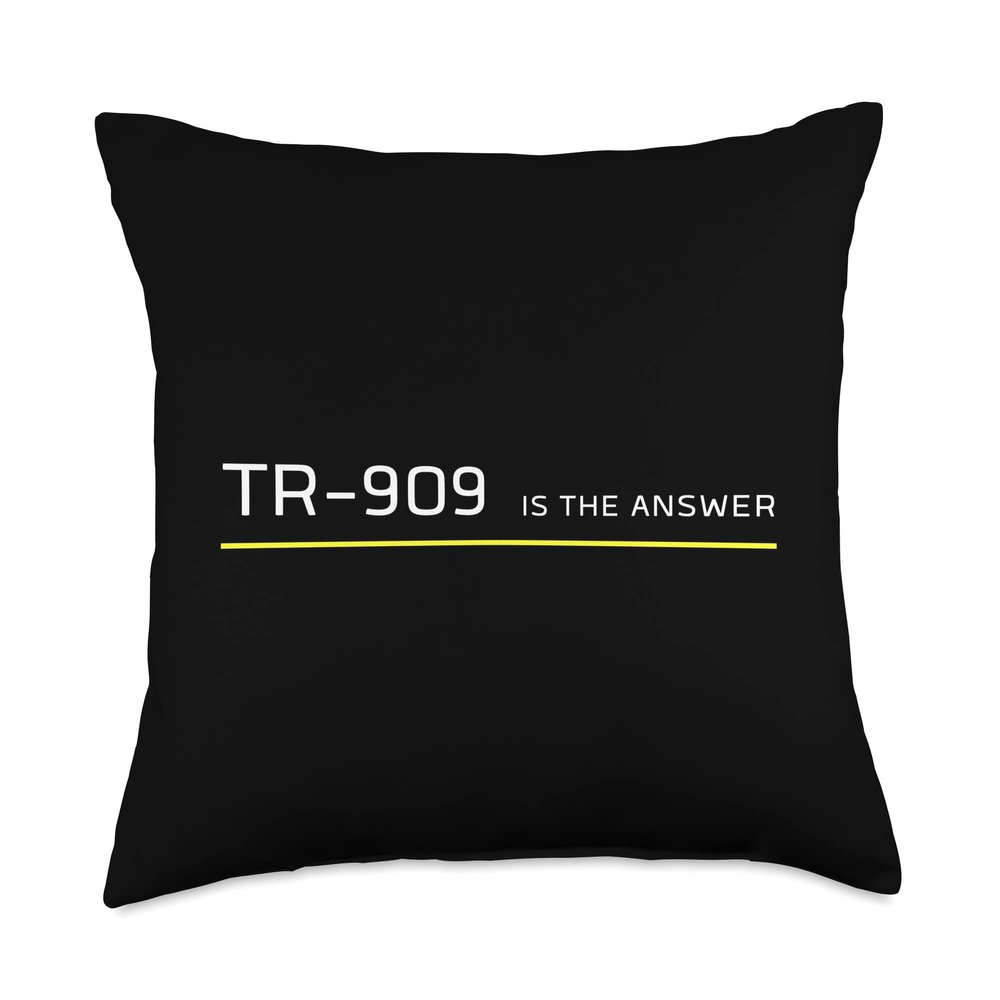 909 Retro Vintage Electronic Drum Machine from the 90s Throw Pillow