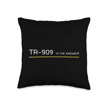 909 Retro Vintage Electronic Drum Machine from the 90s Throw Pillow
