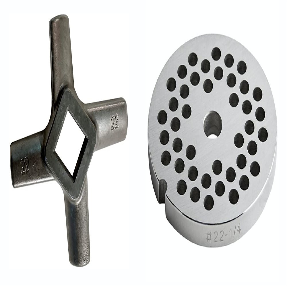 #22 1/4" Reversible Meat Grinder Plate with Grinder Knife Included - Cozzini Cutlery Imports