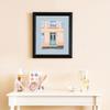 ArtToFrames 6x11 inch Black Stain on Solid Red Oak Picture Frame with 2 Inch Single Baby Blue Mat, SingleMat-0066-59504-YBLK-6x11-860 view 3