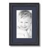 ArtToFrames 6x11 inch Black Stain on Solid Red Oak Picture Frame with 2 Inch Single Blue Jay Mat, SingleMat-0066-59504-YBLK-6x11-586 view 1