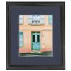 ArtToFrames 6x11 inch Black Stain on Solid Red Oak Picture Frame with 2 Inch Single Blue Jay Mat, SingleMat-0066-59504-YBLK-6x11-586 view 2