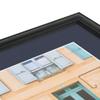 ArtToFrames 6x11 inch Black Stain on Solid Red Oak Picture Frame with 2 Inch Single Blue Jay Mat, SingleMat-0066-59504-YBLK-6x11-586 view 4