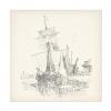 Trademark Fine Art 'Antique Ship Sketch VII' Canvas Art by Richard Foust 24x24 view 1