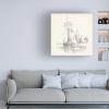 Trademark Fine Art 'Antique Ship Sketch VII' Canvas Art by Richard Foust 24x24 view 3