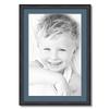 ArtToFrames 16x25 inch Black Stain on Solid Red Oak Picture Frame with 2 Inch Single Dutch Blue Mat, SingleMat-0066-59504-YBLK-16x25-785 view 1