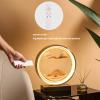 XBAOMING Hourglass Art, Art 3D360 Rotating Quicksand Lighting Desktop Art Office and Home Decor,White view 2