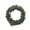 Artificial Christmas Wreath, Pine Cone Snow Flocked Glitter Wreath with red Berries, Suitable for Front Door Winter Green Home Hanging Wall Window Party Decoration view 2