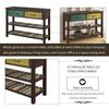 45in Long Accent Entry Console Table with Drawers & Bottom Open Shelf, Retro Console Table for Entryway, Hallway Living Room, Easy Assembly, 45"L 14.9"W 30.7"H,Colorful view 4