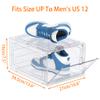 HOMIDEC Shoe Storage, 6 Pack Shoe Organizer Clear Hard Plastic Shoe Box, Shoe Boxes Clear Plastic Stackable, Shoe Boxes with Lids for Size 13, Transparent view 2
