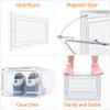 HOMIDEC Shoe Storage, 6 Pack Shoe Organizer Clear Hard Plastic Shoe Box, Shoe Boxes Clear Plastic Stackable, Shoe Boxes with Lids for Size 13, Transparent view 4