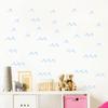 88 Pcs/Pack Ocean Waves Wall Sticker for Kids Room Decal Sea Surge Living Room Decor YMX60 (Light Blue) view 1
