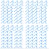 88 Pcs/Pack Ocean Waves Wall Sticker for Kids Room Decal Sea Surge Living Room Decor YMX60 (Light Blue) view 2