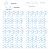 88 Pcs/Pack Ocean Waves Wall Sticker for Kids Room Decal Sea Surge Living Room Decor YMX60 (Light Blue) view 4