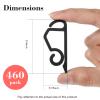 Marsui 460 Pieces Christmas Light Clips Outdoor Gutter Hooks Plastic Seasonal Weatherproof Clips Holiday Fence Hooks for Christmas Roof Tree Outside Hanging String Lights (Black) view 2