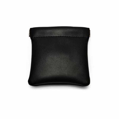 Woodten PU Leather Jewelry Travel Bag Leather Jewelry Pouch Christmas,Wedding Party Favor Gift Bag (S, Black)