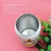 10oz Stainless Steel Tumbler with Lid & Straw-Double Wall Vacuum Insulated Travel Mug, Be Happy Cute Bee Gnome Water Bottle Coffee Beverage Drinks Cup for Adults Kids view 2