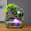 Desktop Water Fountain Indoor Decoration  Fountain Ornament Fengshui - with LED Light for Home Office Bedroom RelaxationSoothing Relaxation, Zen Meditation Ambient Office Home (Model 3) view 1