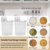 2Pcs Rice Storage Container, BPA Free Plastic Airtight Food Dispenser with Pouring Spout & Measuring Cup, Pet Food Storage Bin, Dry Food Storage Bucket for Rice, Cereal, Flour, Oatmeal view 4