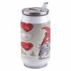 14oz Stainless Steel Tumbler with Lid & Straw-Double Wall Vacuum Insulated Travel Mug, Christmas Gnome Winter Snowflake Love Heart Water Bottle Coffee Beverage Drinks Cup for Adults Kids view 1