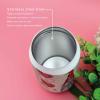 14oz Stainless Steel Tumbler with Lid & Straw-Double Wall Vacuum Insulated Travel Mug, Christmas Gnome Winter Snowflake Love Heart Water Bottle Coffee Beverage Drinks Cup for Adults Kids view 2