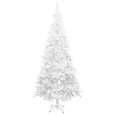 Artificial Christmas Tree L 94.5" White Snow Flocked Hinged Artificial Pine Christmas Tree Holiday Decoration with Solid Metal Stand, Xmas Full Tree for Indoor and Outdoor