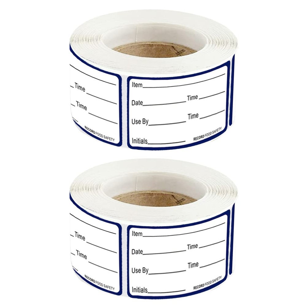 2 Rolls Date Stick Label Blank Food Label Stickers for Food Freezer Refrigerator Freezer Sticker Storage Bottles Movable Paper Applique