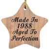 Designsify Christmas Tree Decoration, 36th Birthday Made in 1988 Aged to Perfection, Star Ornament C, Gifts for Anniversary Valentines Mom Mothers Fathers Day Party, to Men Women Him Her Friend view 1