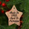 Designsify Christmas Tree Decoration, 36th Birthday Made in 1988 Aged to Perfection, Star Ornament C, Gifts for Anniversary Valentines Mom Mothers Fathers Day Party, to Men Women Him Her Friend view 3