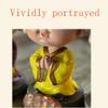 QQWW Buddha Statue Resin Little Novice Monk Zen Buddha Little Maitreya Buddha Zen Creativity Exquisite Crafts Gift (Color : Orange) view 4