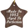Designsify Christmas Tree Decoration, 41st Birthday Made in 1983 Aged to Perfection, Star Ornament D, Gifts for Anniversary Valentines Mom Mothers Fathers Day Party, to Men Women Him Her Friend view 1