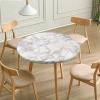 SongYi Marble Fitted Round Tablecloth, Elastic Edged Table Cover for Indoor Outdoor, Nature Granite Pattern with Spotted Image Fabric Tablecloths for 28 32 Fit for 28inch-32inch Table view 2