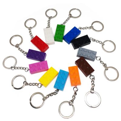 Mivofun 12 Pcs Building Block Keychain, 12 Colors Brick Keyrings for Birthday, Party Bag Fillings, Rewards, Party Supplies, Pendant, Decoration Gifts