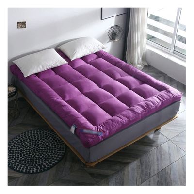 Mattress Topper Twin Extra Soft Mattress Pad Cover Quilted Pillow Top Matress Topper with Down Alternative Fill Soft Bed Topper for Single Bed Day Bed(Purple,150x190cm)