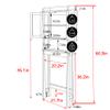 VEIKOUS Over The Toilet Storage Organizer and Small Freestanding Cabinet W/Adjustable Shelf & Storage Rack, Bathroom Space Saver, White view 2