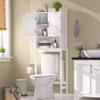 VEIKOUS Over The Toilet Storage Organizer and Small Freestanding Cabinet W/Adjustable Shelf & Storage Rack, Bathroom Space Saver, White view 3