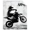 Dirt Bike Motocross Rider Custom Blanket Personalized Name Blanket with Text for Great Gift for Family, Christmas, Soft Flannel Customized Name Blankets for Girls, Boys L 80"x60" for Adult view 1