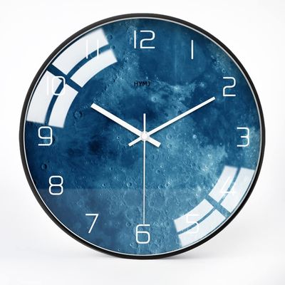 BcofoA Modern Minimalist Dream Clock Living Room Wall Clock Creative Nordic Silent Personality Bedroom Decoration Large Quartz Clock 14 inches (Color : I)