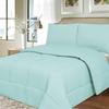 All Season Goose Down Alternative Comforter Set 100% Cotton Oversized King (116'' x 98'') Size Sky Blue 3 Piece Box Stitched Comforter with 2 Pillowcases 500 GSM Fill Fluffy Stylish Look Comforter view 1