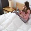 All Season Goose Down Alternative Comforter Set 100% Cotton Oversized King (116'' x 98'') Size Sky Blue 3 Piece Box Stitched Comforter with 2 Pillowcases 500 GSM Fill Fluffy Stylish Look Comforter view 2