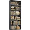 FOTOSOK 6-Tier Open Bookcase and Bookshelf, Freestanding Display Storage Shelves Tall Bookcase for Bedroom, Living Room and Office, Black view 1