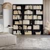 FOTOSOK 6-Tier Open Bookcase and Bookshelf, Freestanding Display Storage Shelves Tall Bookcase for Bedroom, Living Room and Office, Black view 2