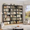 FOTOSOK 6-Tier Open Bookcase and Bookshelf, Freestanding Display Storage Shelves Tall Bookcase for Bedroom, Living Room and Office, Black view 4
