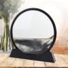3d Dynamic Sand Art Liquid Motion, Moving Sand Art Picture Quicksand Painting with Glass Moving Desktop Art for Home Office Decoration(Black) view 4