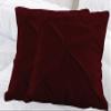 Set of 2 Pinch Pleated Euro Shams Throw Pillow Cushion Cover 100% Egyptian Cotton 600 Thread Count Super Soft Decorative Hotel Class Bedding((18X18 Inches),Wine) view 1